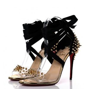 ❌SOLD❌ CHRISTIAN LOUBOUTIN PVC Specchio Nappa Laser Barbarissima Sandals